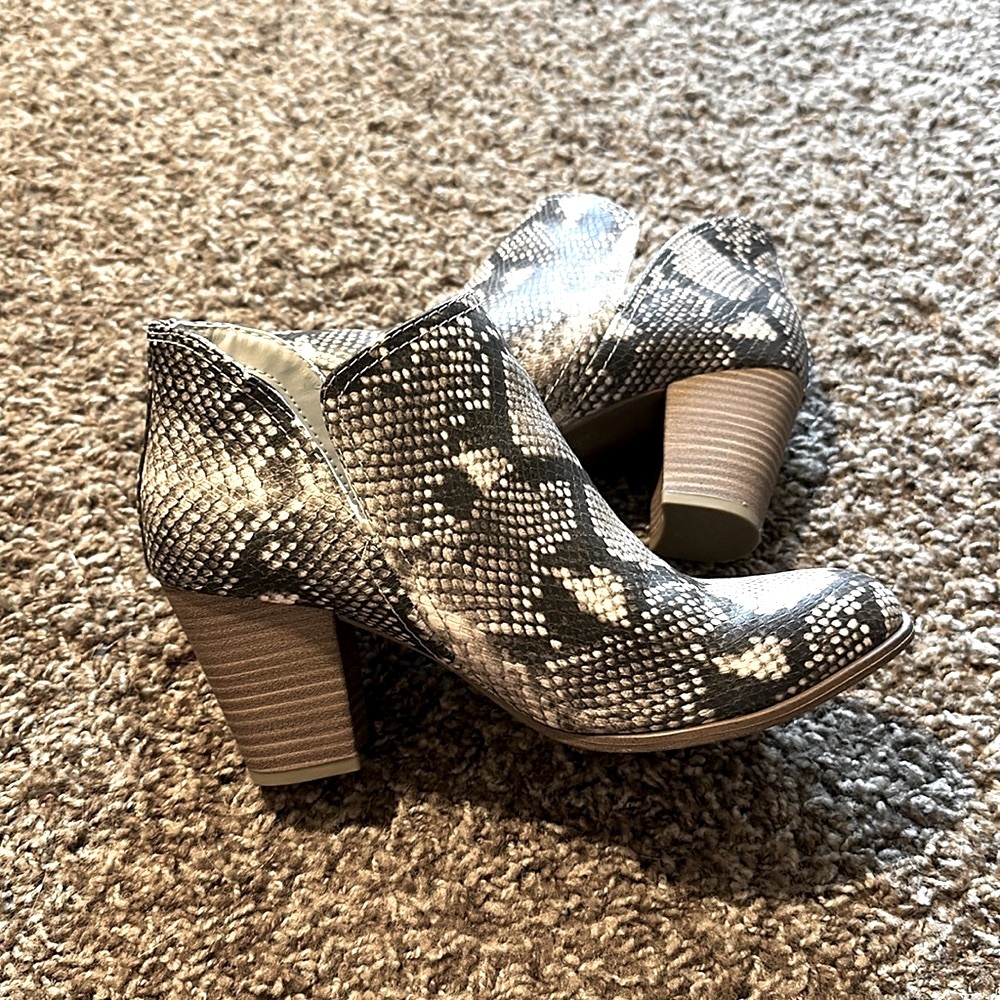 Snakeskin Ankle Boots